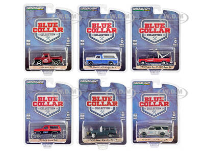 Blue Collar Collection Set of 6 pieces Series 12 1/64 Diecast Model Cars by Greenlight
