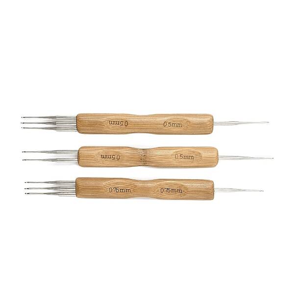 3Pcs 3 Styles Iron Crochet Hooks