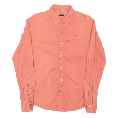 NAPAPIJRI Mens Plain Shirt Orange Long Sleeve S
