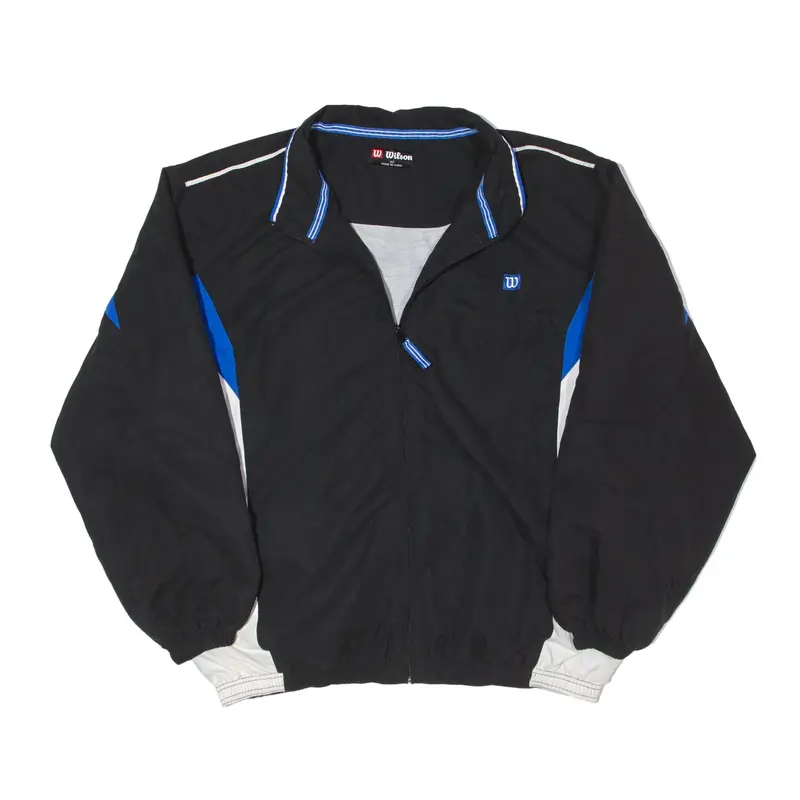 WILSON Tall Shell Jacket Black 90s Mens XL