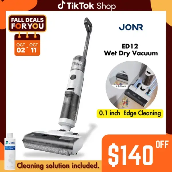 JONR ED12 2-in-1 Smart Vac Mop – Powerful Wet Dry Vacuum with Cordless Handheld Design, Self-Propelled, Self-Cleaning, Ligh...