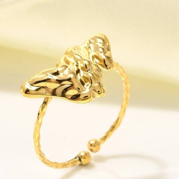 304 Stainless Steel Open Cuff Ring for Women