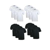 12 Pack Pro Club Men's Heavyweight Short Sleeve T-Shirt Cotton Crewneck Fabric Menswear Top