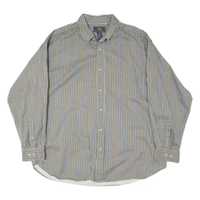 ROUTE 66 Shirt Beige Striped Long Sleeve Mens L