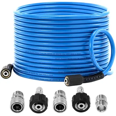 JOETET Pressure Washer Hose 1/4”, Kink Resistant Power Washer Hose, High Pressure Replacement Hose, Compatible with M22 Fit...