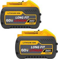 2Pack 12000mAh DCB612 Replacement for Dewalt 20V/60V Max Lithium Ion Battery Compatible with DCB609-2 DCB200