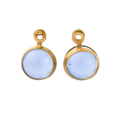 304 Stainless Steel Wrapped Dyed Natural Quartz Round Charms