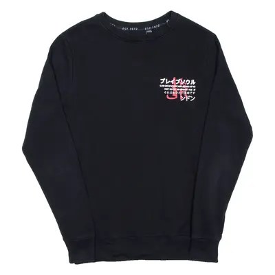 BRAVE SOUL Mens Sweatshirt Black XS