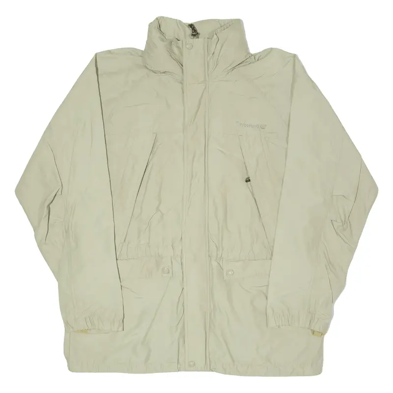 TIMBERLAND Mens Coat Beige Hooded L