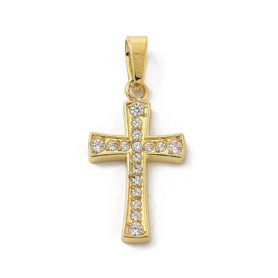 Ion Plating(IP) 304 Stainless Steel Micro Pave Cubic Zirconia Pendants