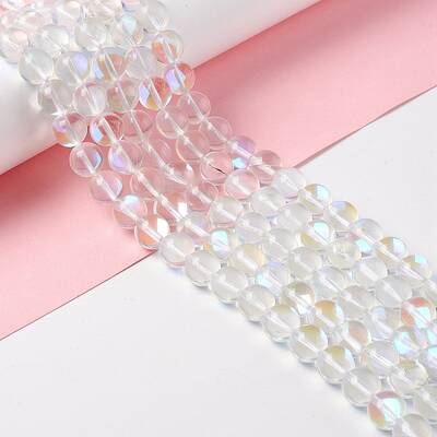 Synthetic Moonstone Beads Strands