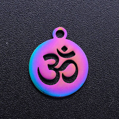 Chakra Theme Ion Plating(IP) 201 Stainless Steel Charms