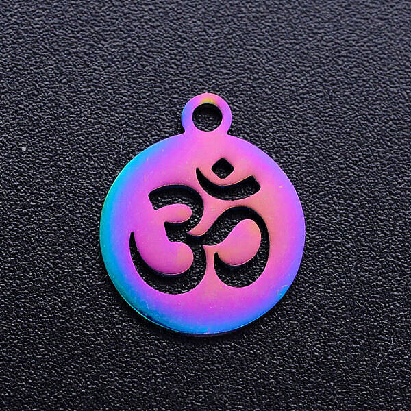 Chakra Theme Ion Plating(IP) 201 Stainless Steel Charms