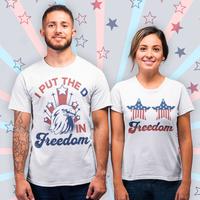 Funny Couples Fourth of July Shirts, Adult Humor 4th of July Matching Shirts for Couples, Independence Day Fireworks Tees, 4t...