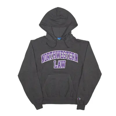 CHAMPION Northwestern Law USA Hoodie Grey Pullover Mens S
