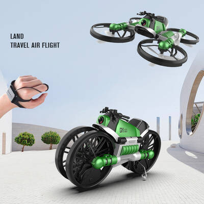 WiFi Drone Motorcycle 2 in-1 Foldable Helicopter Camera Altitude Six-axis Gyroscope Quadcopter