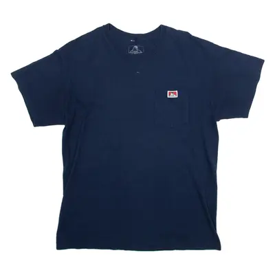 BEN DAVIS Mens T-Shirt Blue L