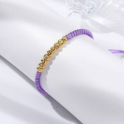 Polyester Cord Braided Bead Bracelets for Women