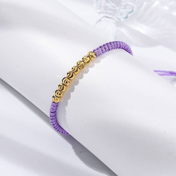 Polyester Cord Braided Bead Bracelets for Women