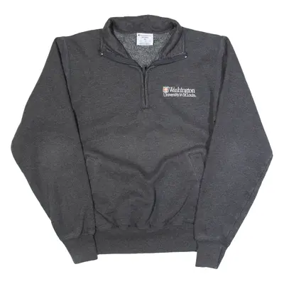 CHAMPION University Of Washington Mens Sweatshirt Grey 1/4 Zip USA XS