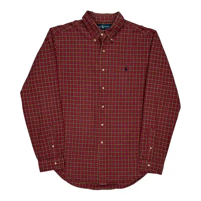 Ralph Lauren Checked Shirt - Large Red Cotton | Size: large
