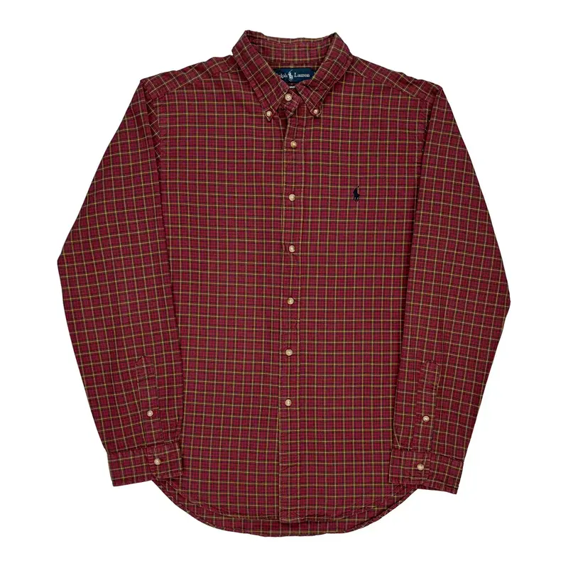 Ralph Lauren Checked Shirt - Large Red Cotton | Size: large