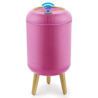 Smart sensor bin—waterproof, compact Nordic style for any room. Hygienic auto-open lid, eco-chic design