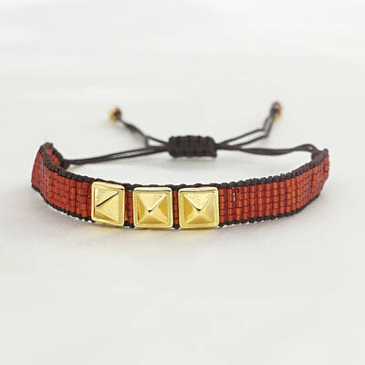 Glass Seed Braided Bead Bracelet
