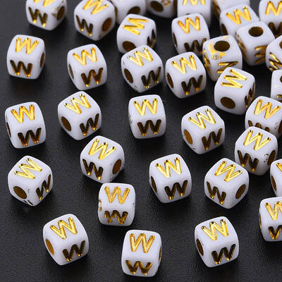 Opaque White Acrylic Beads