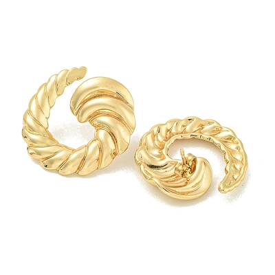 Texture Vortex 304 Stainless Steel Stud Earrings for Women