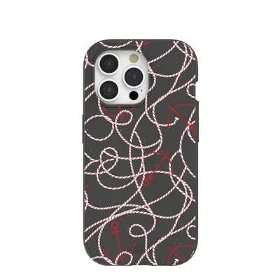 Black Anchor Lines iPhone 15 Pro Case