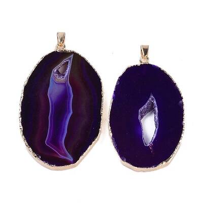 Natural Agate Big Pendants