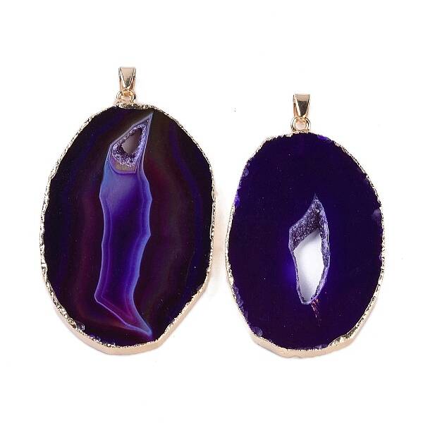 Natural Agate Big Pendants