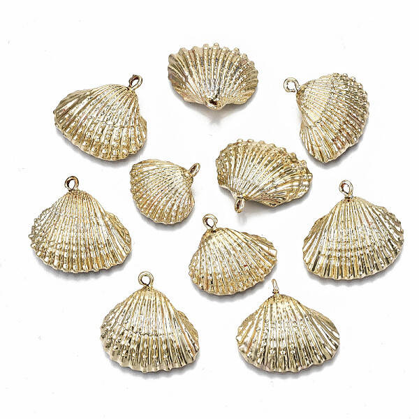 Electroplate Natural Shell Pendants