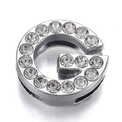 Alloy Letter Slide Charms