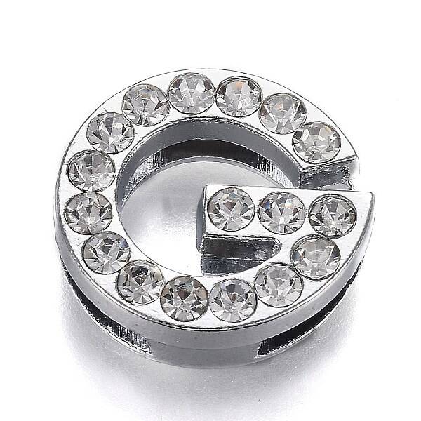 Alloy Letter Slide Charms
