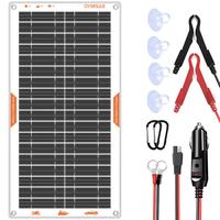 OYMSAE 10W Solar Car Battery Charger Portable 12V Trickle Battery Charger & Maintainer Waterproof Solar Panel for Car Boat Au...