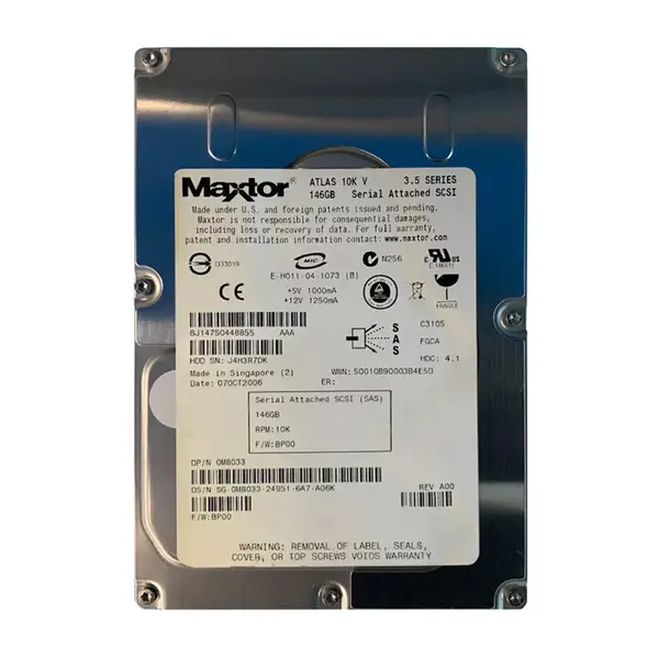 0M8033 Dell 146GB 3Gb/s SATA 10000 3.5-Inch Hard Drive