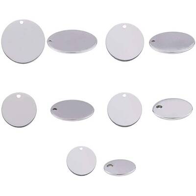 304 Stainless Steel Stamping Blank Tag Pendants