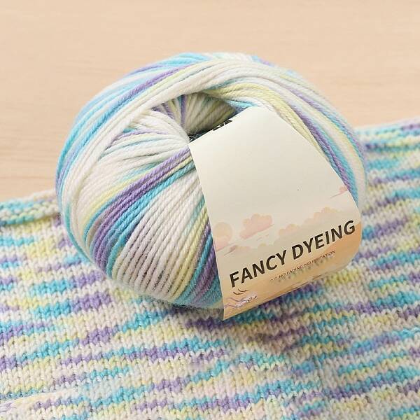 Wool Rainbow Segment Dyed Knitting Yarn