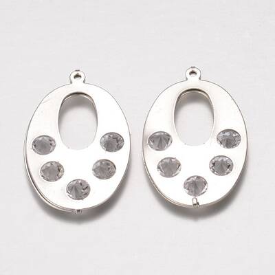 Iron Rhinestone Pendants