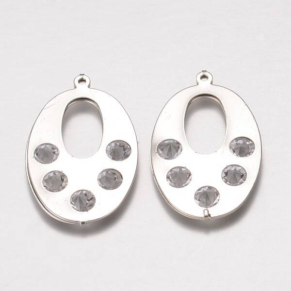 Iron Rhinestone Pendants