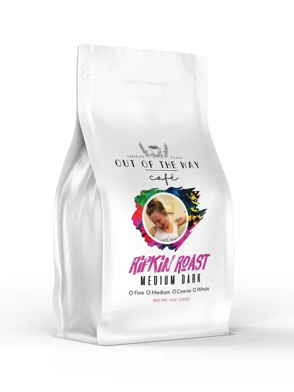 12oz. Bag - Out of The Way - Rifkin Roast - Medium Dark Roast Coffee