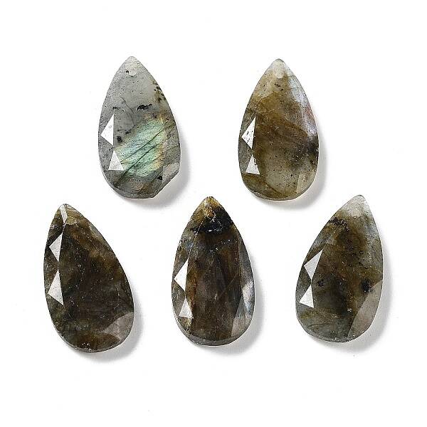 Natural Labradorite Faceted Pendants