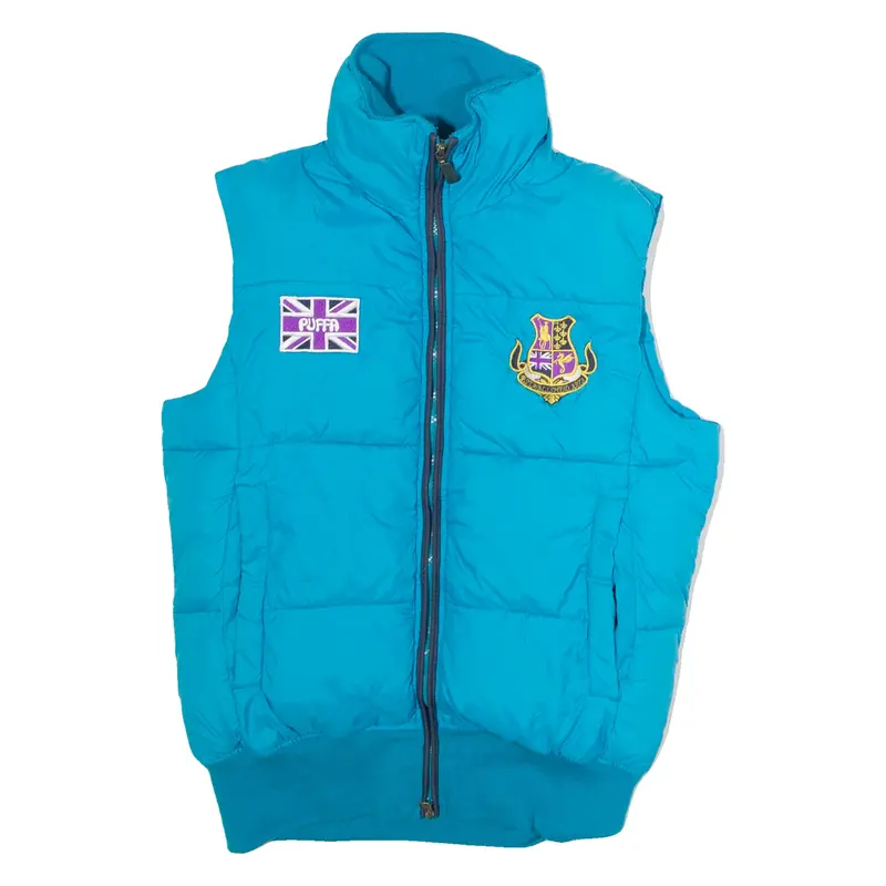 PUFFA Womens Puffer Gilet Blue Nylon UK 12