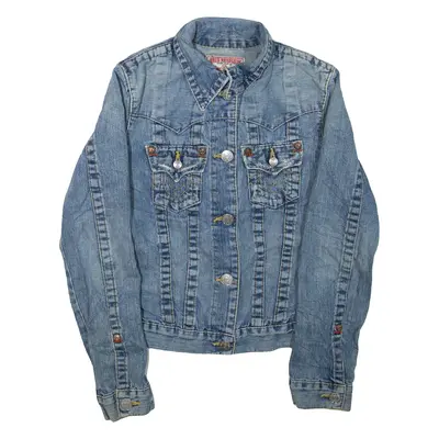TRUE RELIGION Womens Denim Jacket Blue XS