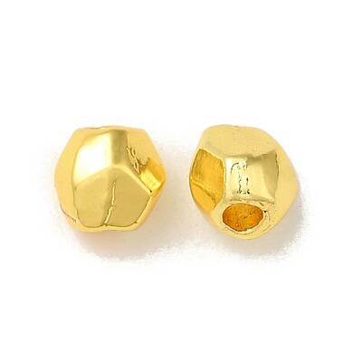 Oval Egg Alloy Faceted Beads