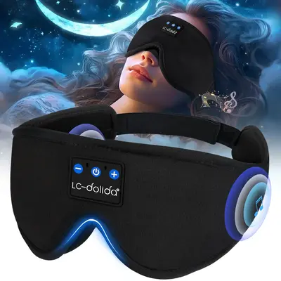 3D Bluetooth Sleep Mask with Headphones, Wireless Music Sleep Headband Eye Mask for Side Sleepers,Sleeping Comfortable Relax...