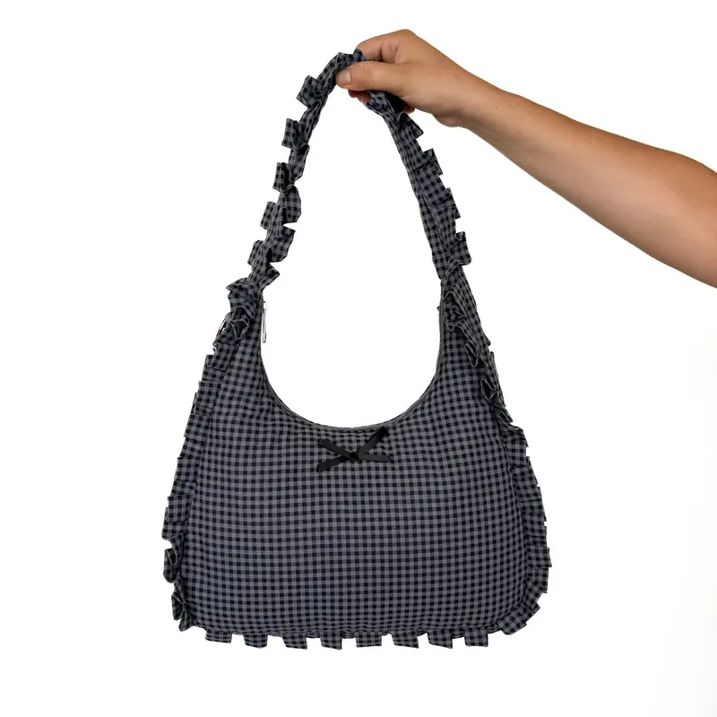 Ruffled Bow Shoulder Bags