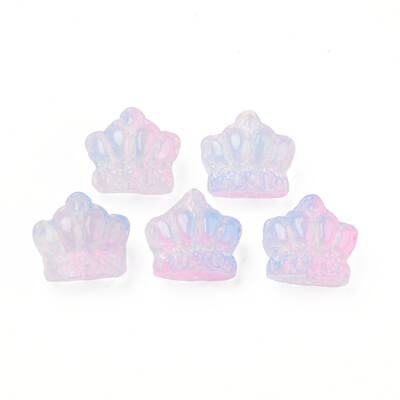 Two Tone Transparent Spray Painted Glass Beads
